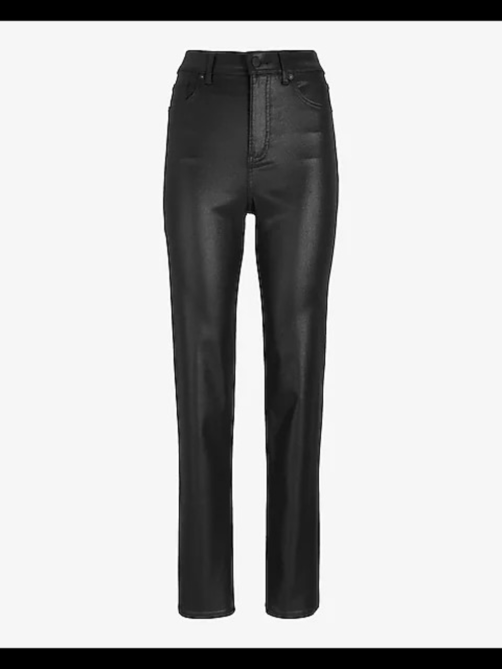 Express High-Rise Black Straight-Leg Jeans
